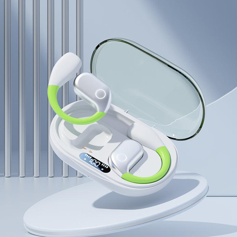 Lossless Sound Quality Earphones Ear Hook Wireless Sports Earbuds with 65ms Gaming Delay and Intelligent Noise Reduction