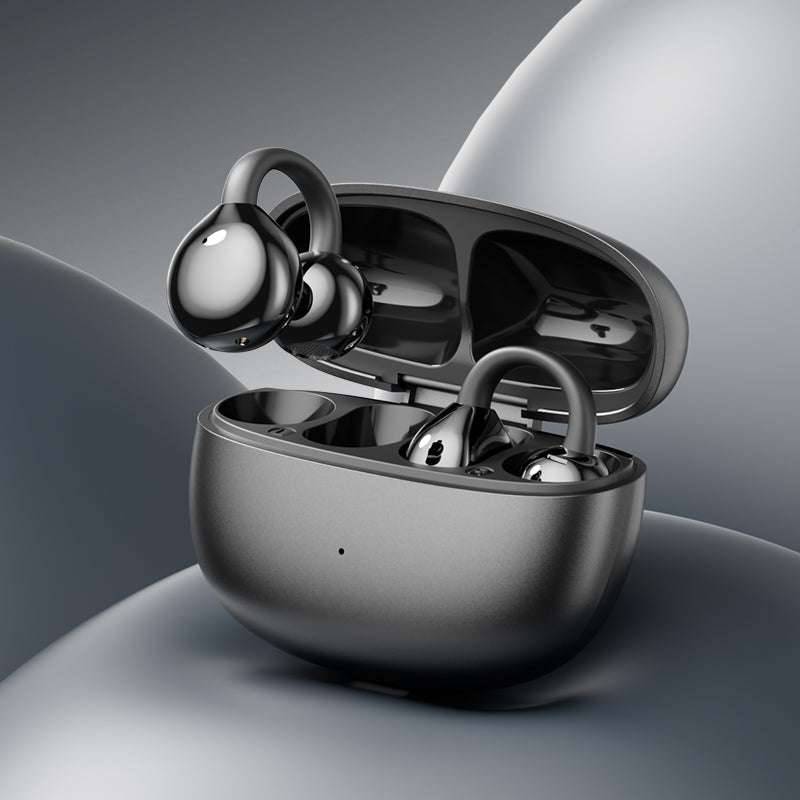 Ear Clip Sports Earphones Hi-Res Audio Lossless Sound Quality Wireless Earbuds with Spatial Stereo Sound and HD Voice Call