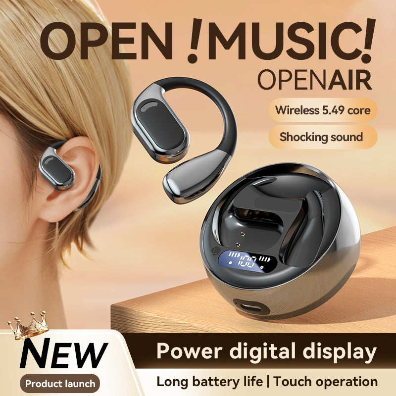 True Wireless Earbuds OWS Aluminum Alloy Waterproof Sports Over Earhooks Earphone Touch Control TWS Headphones OEM ODM