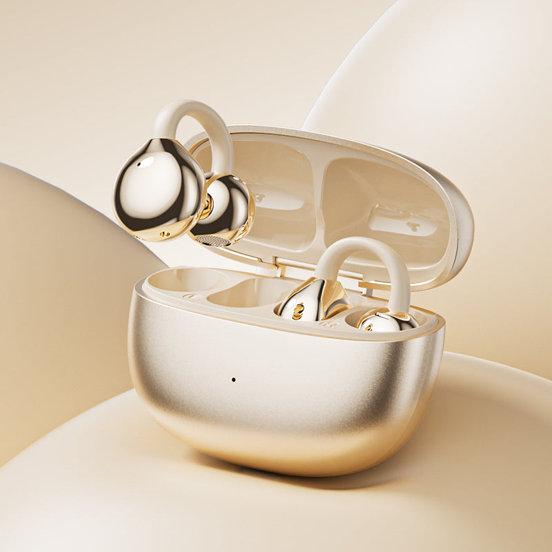 Ear Clip Sports Earphones Hi-Res Audio Lossless Sound Quality Wireless Earbuds with Spatial Stereo Sound and HD Voice Call