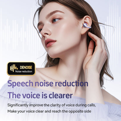 Ear Clip Sports Earphones Hi-Res Audio Lossless Sound Quality Wireless Earbuds with Spatial Stereo Sound and HD Voice Call